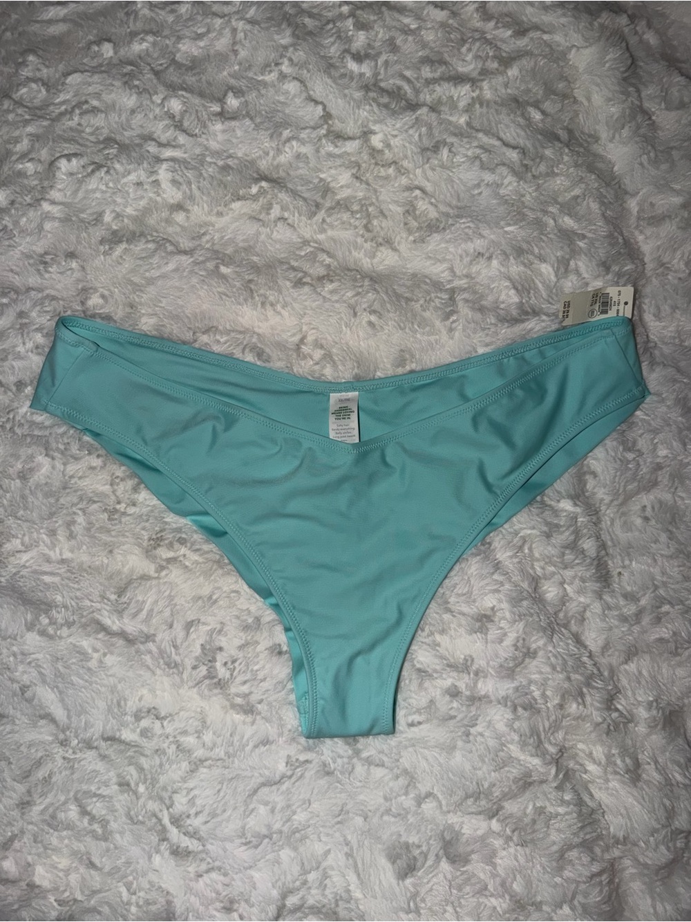 aerie High Leg Cheeky Bikini Bottom in Tidal Blue